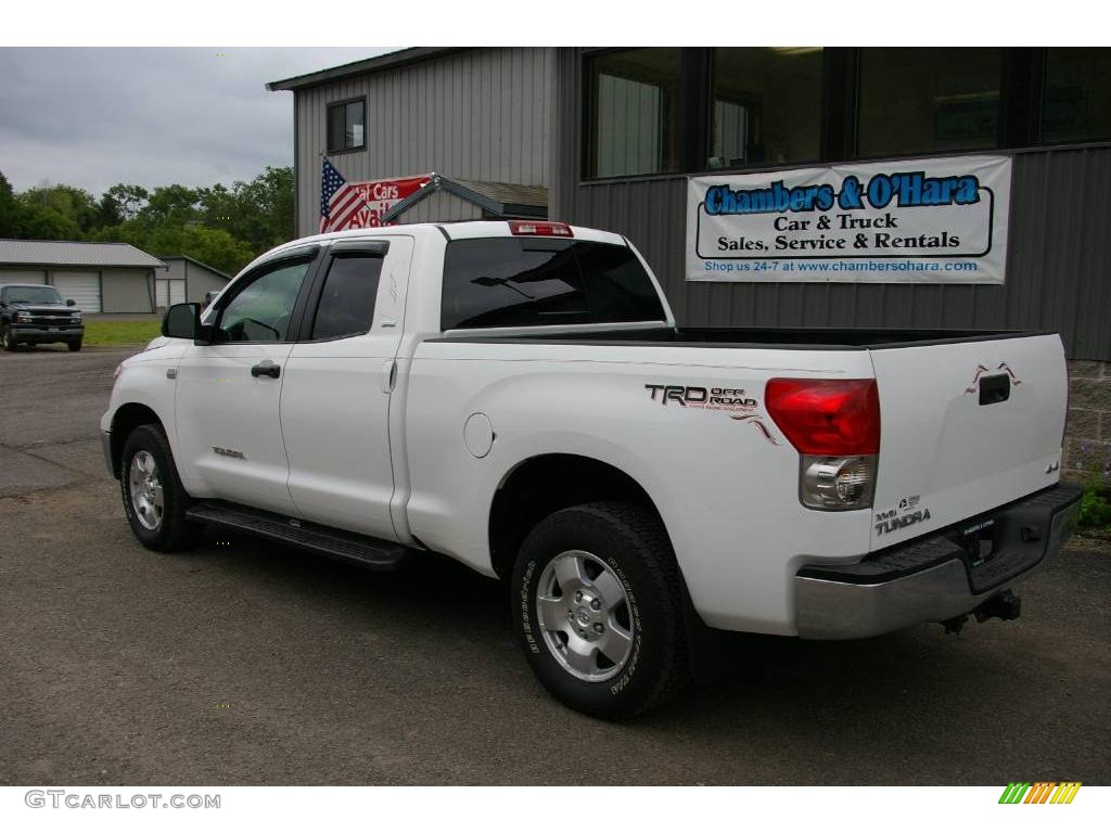 2008 Tundra SR5 Double Cab 4x4 - Super White / Beige photo #10