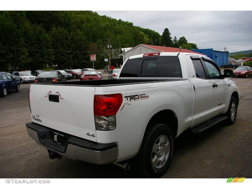 2008 Tundra SR5 Double Cab 4x4 - Super White / Beige photo #12