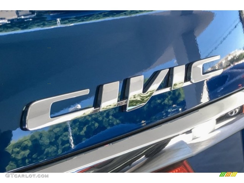 2015 Civic EX Sedan - Dyno Blue Pearl / Gray photo #7