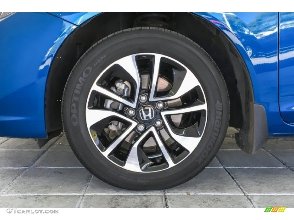 2015 Civic EX Sedan - Dyno Blue Pearl / Gray photo #8