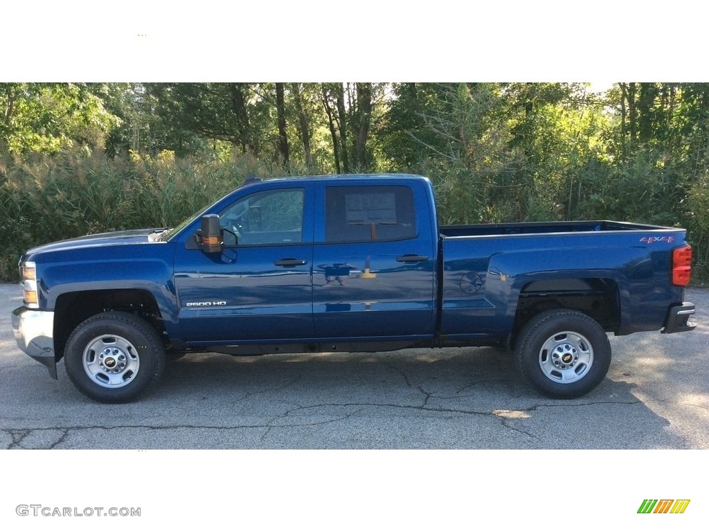 Deep Ocean Blue Metallic 2019 Chevrolet Silverado 2500HD Work Truck Crew Cab 4WD Exterior Photo #129726680