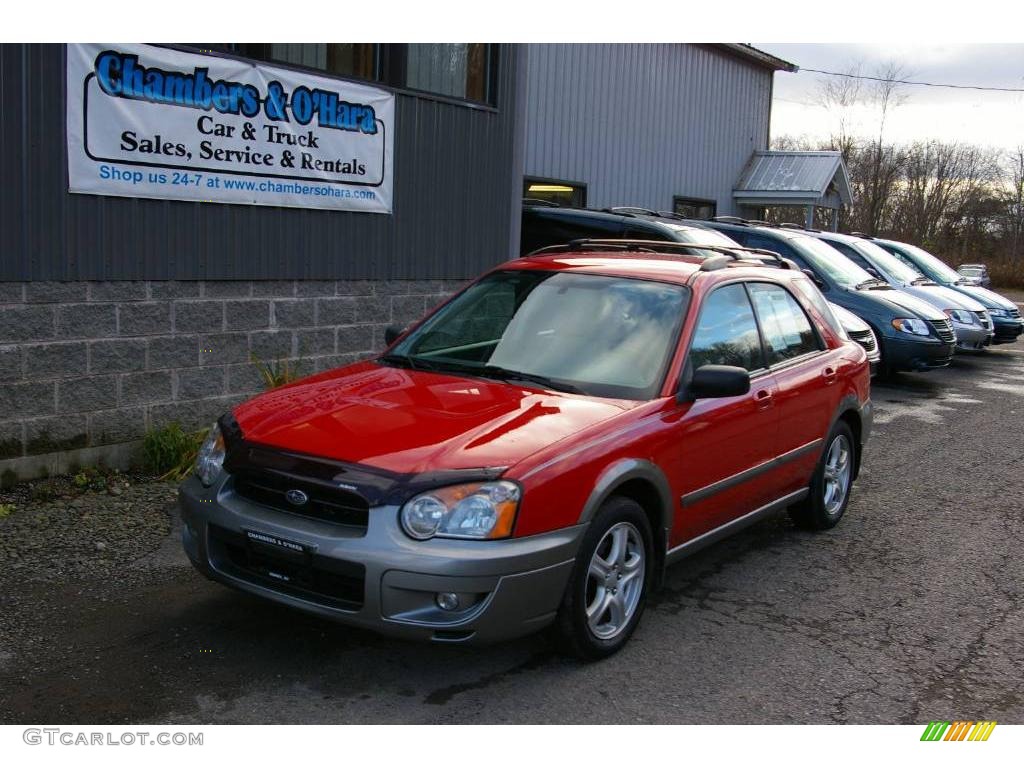 2004 Impreza Outback Sport Wagon - San Remo Red / Gray photo #1