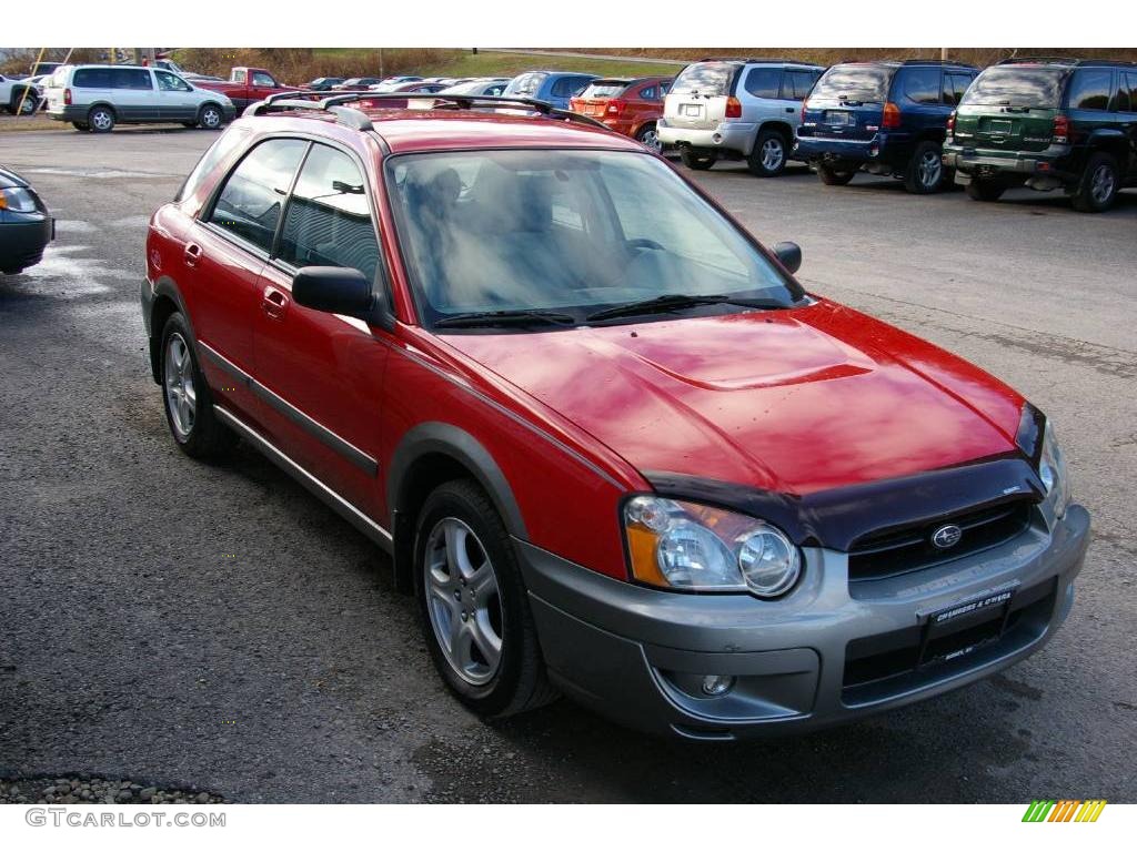 2004 Impreza Outback Sport Wagon - San Remo Red / Gray photo #12
