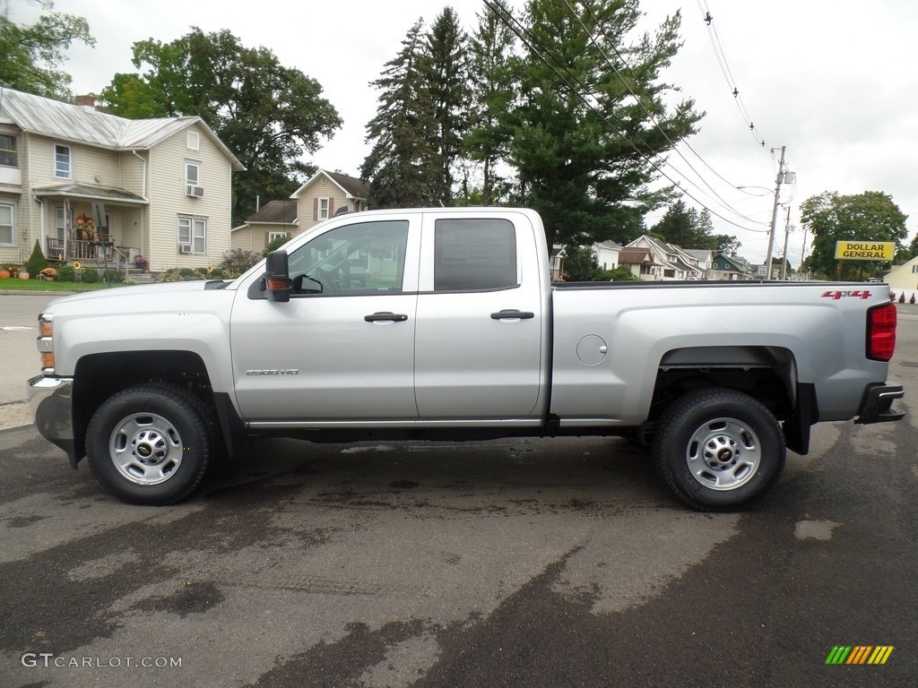 Silver Ice Metallic 2019 Chevrolet Silverado 2500HD Work Truck Double Cab 4WD Exterior Photo #129742561