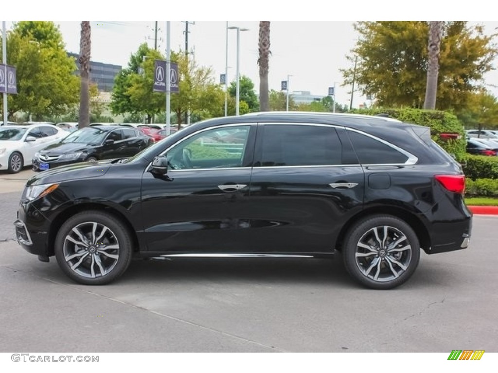 Majestic Black Pearl 2019 Acura MDX Standard MDX Model Exterior Photo #129743002