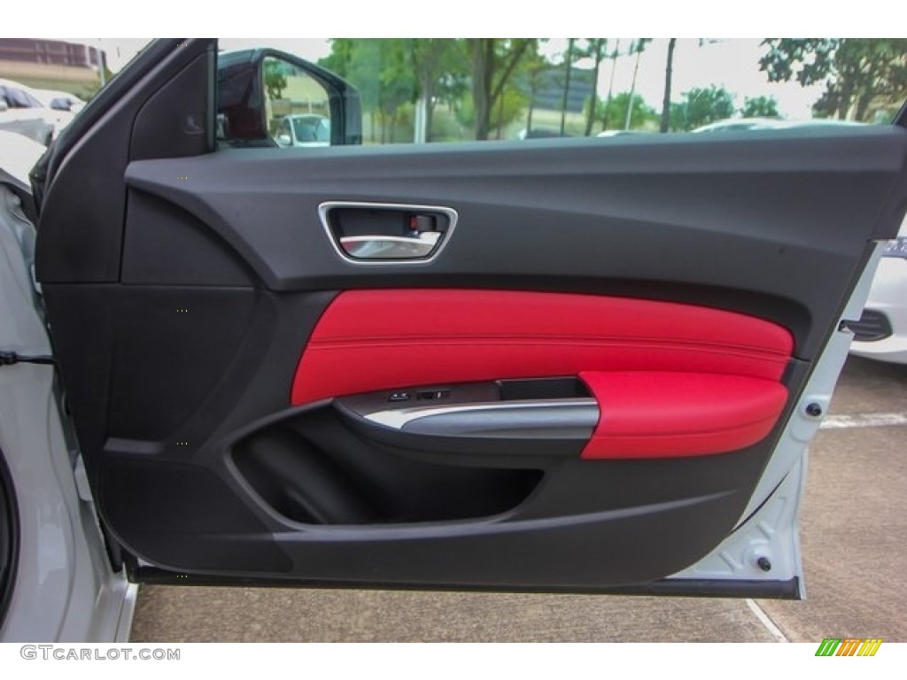 2019 Acura TLX V6 SH-AWD A-Spec Sedan Red Door Panel Photo #129744808