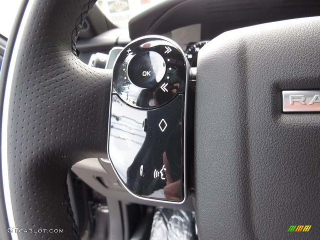 2019 Land Rover Range Rover Sport Supercharged Dynamic Ebony/Ebony Steering Wheel Photo #129748463