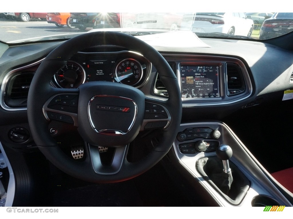 2019 Dodge Challenger R/T Ruby Red/Black Steering Wheel Photo #129750074