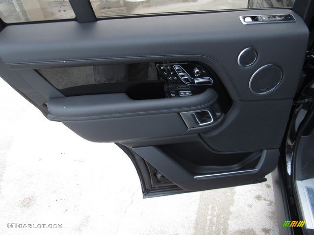 2018 Land Rover Range Rover SVAutobiography Dynamic Ebony/Pimento Door Panel Photo #129750905