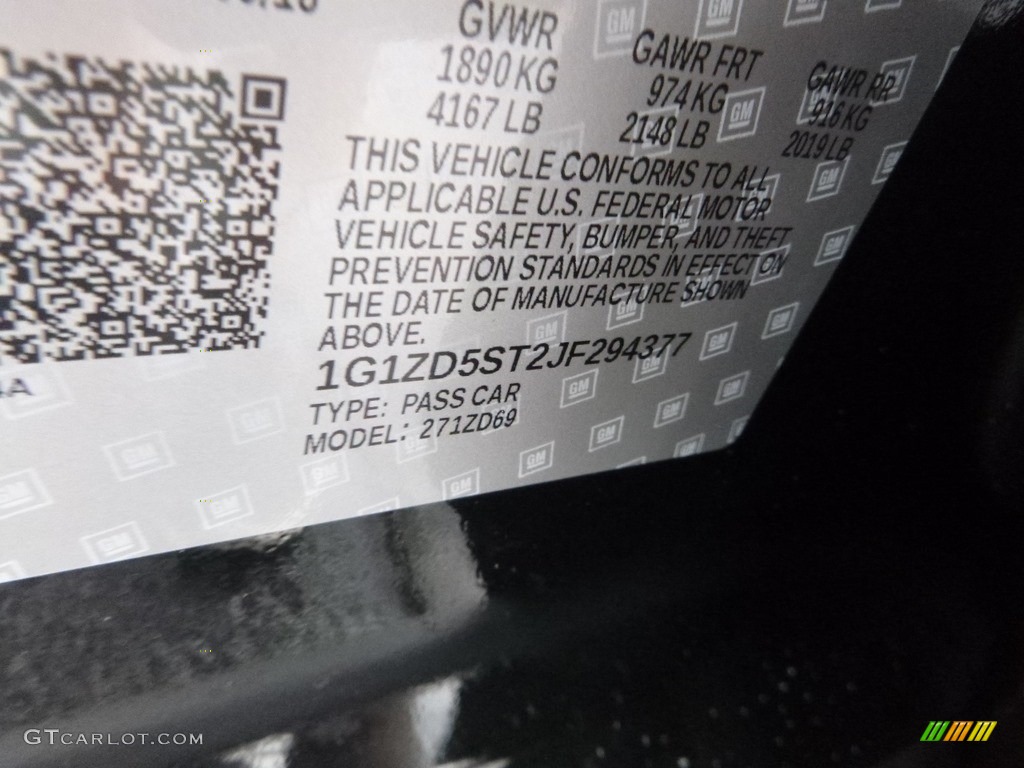 2018 Malibu LT - Mosaic Black Metallic / Jet Black photo #16