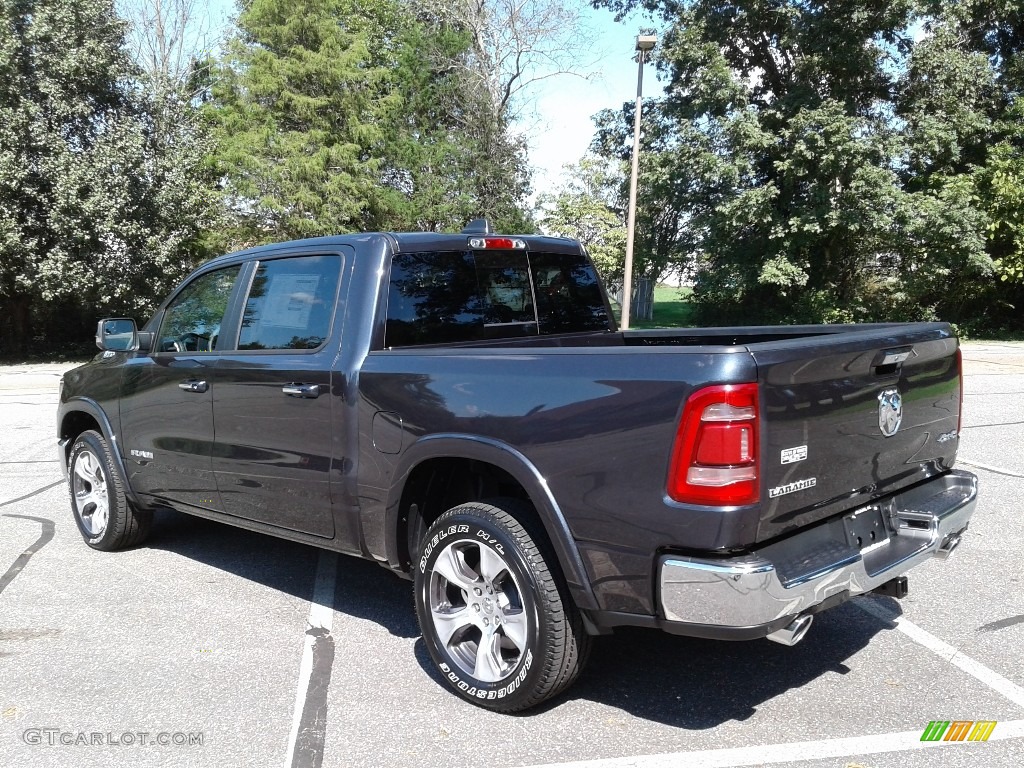 2019 1500 Laramie Crew Cab 4x4 - Maximum Steel Metallic / Black photo #8