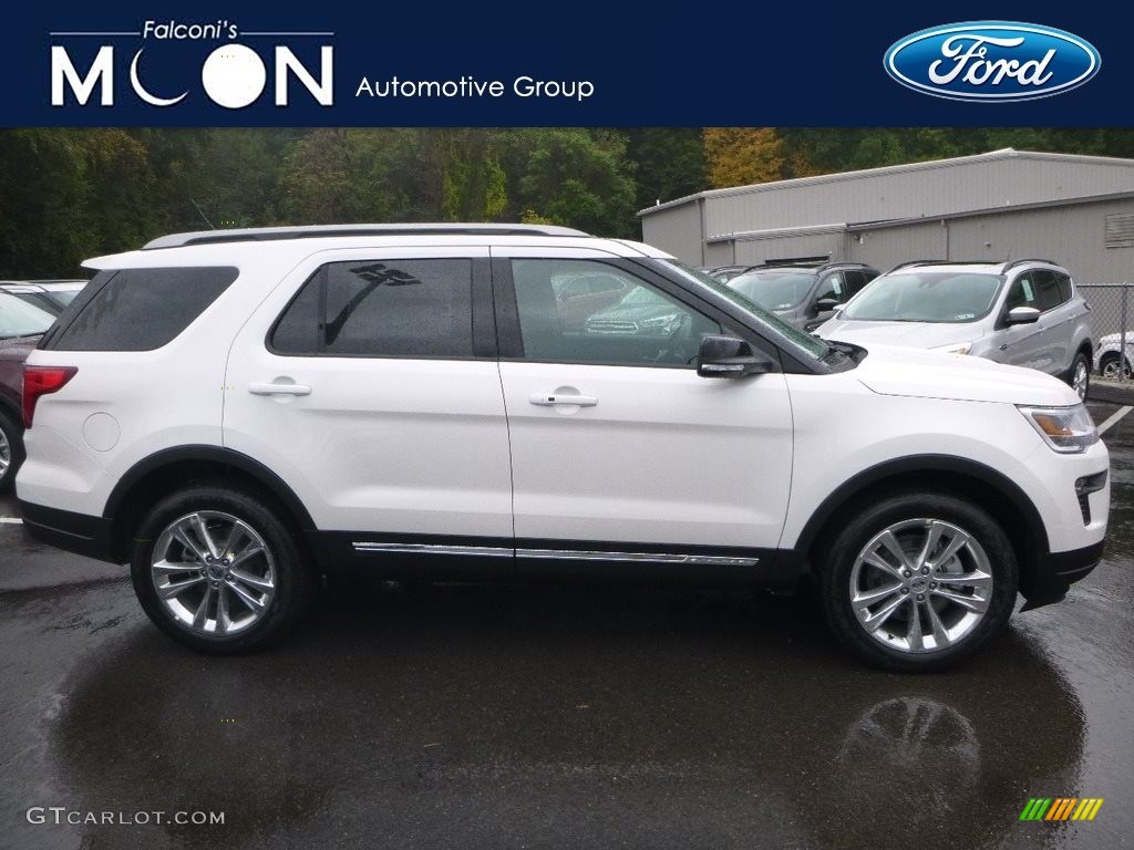 2018 Explorer XLT 4WD - White Platinum / Ebony Black photo #1