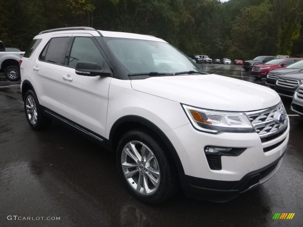 2018 Explorer XLT 4WD - White Platinum / Ebony Black photo #3