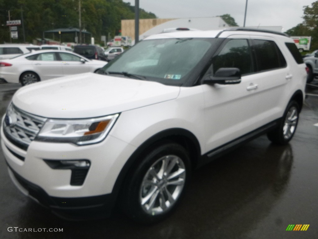 2018 Explorer XLT 4WD - White Platinum / Ebony Black photo #5