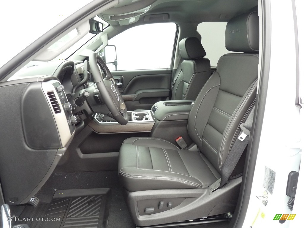 Jet Black Interior 2019 GMC Sierra 3500HD Denali Crew Cab 4WD Dual Rear Wheel Photo #129752912