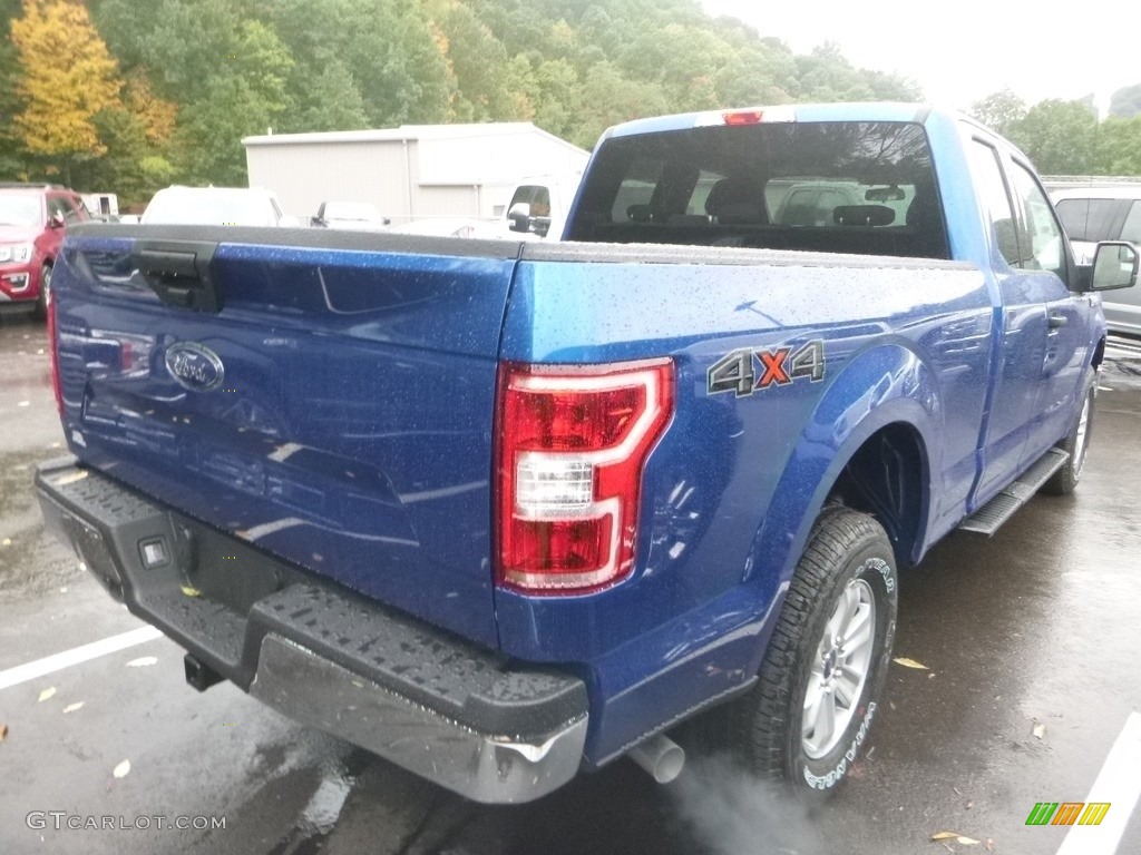 2018 F150 XLT SuperCab 4x4 - Lightning Blue / Earth Gray photo #5