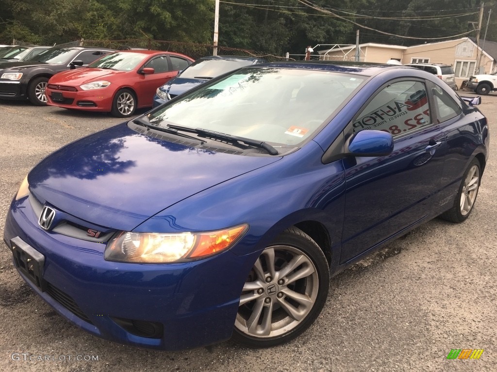 2007 Civic Si Coupe - Fiji Blue Metallic / Black photo #1