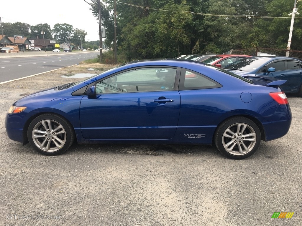 2007 Civic Si Coupe - Fiji Blue Metallic / Black photo #2