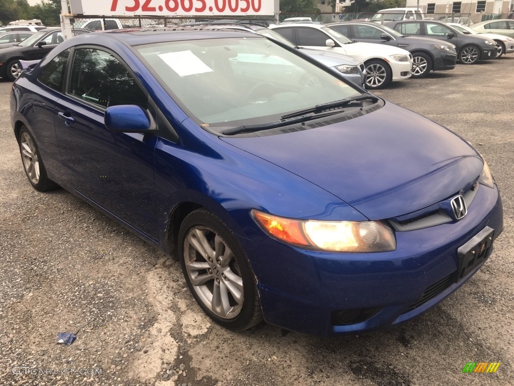 2007 Civic Si Coupe - Fiji Blue Metallic / Black photo #7