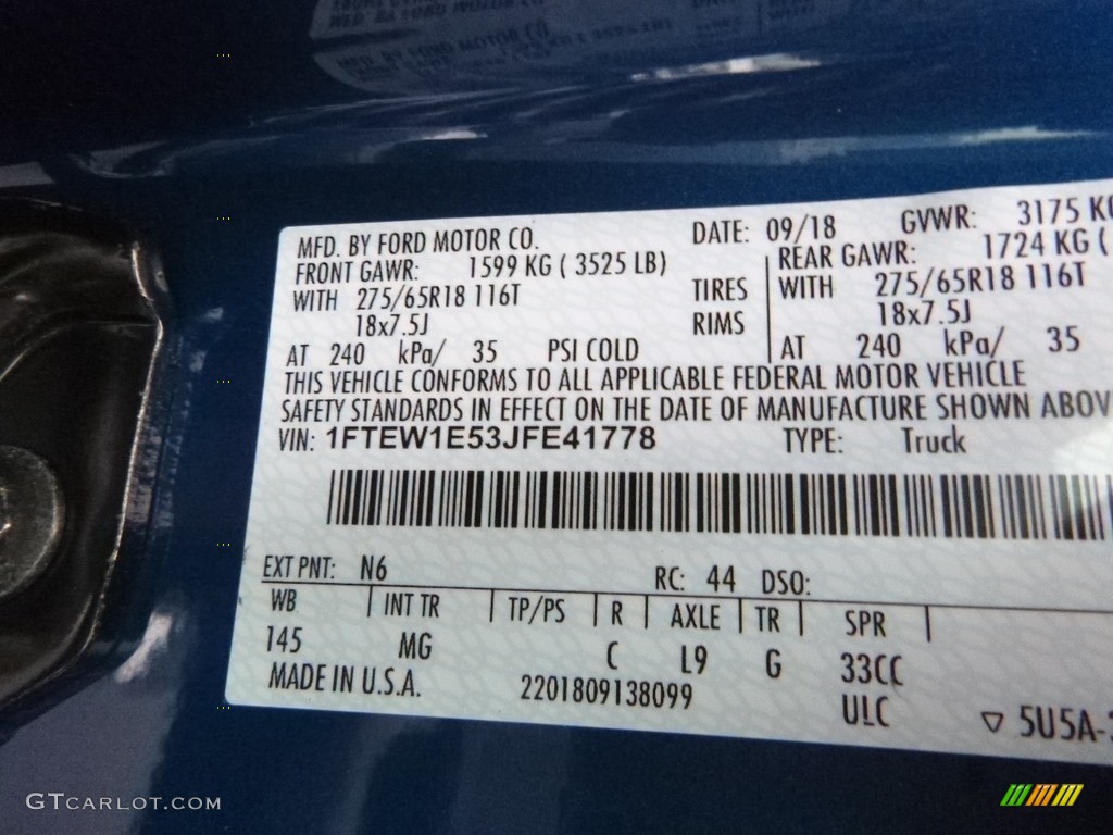2018 Ford F150 XLT SuperCrew 4x4 Parts Photos