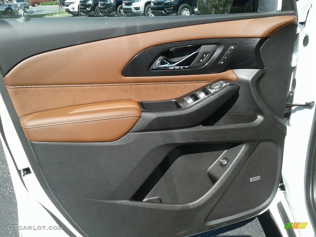 2019 Chevrolet Traverse High Country AWD Jet Black/Loft Brown Door Panel Photo #129755576