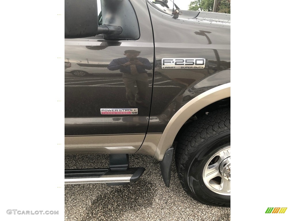 2007 F250 Super Duty Lariat SuperCab 4x4 - Dark Stone Metallic / Tan photo #5
