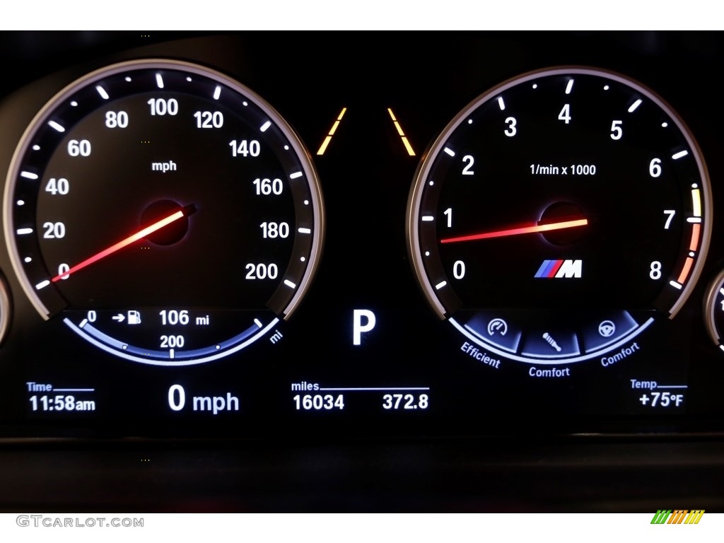 2016 BMW X5 M xDrive Gauges Photo #129762127