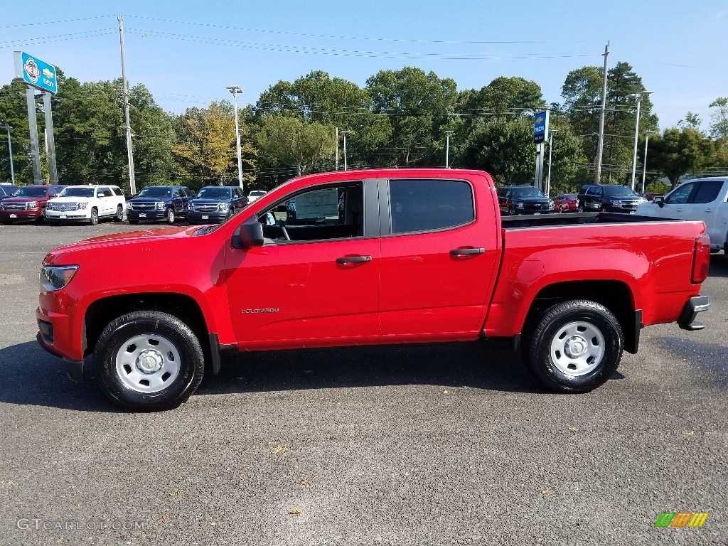 Red Hot 2019 Chevrolet Colorado WT Crew Cab Exterior Photo #129763427