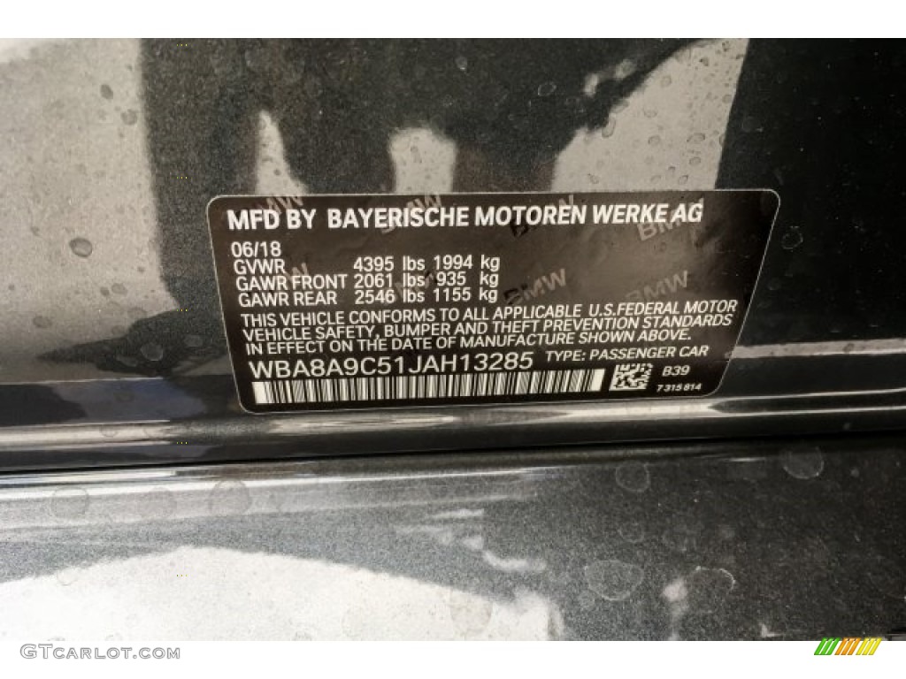 2018 3 Series 320i Sedan - Mineral Grey Metallic / Black photo #11