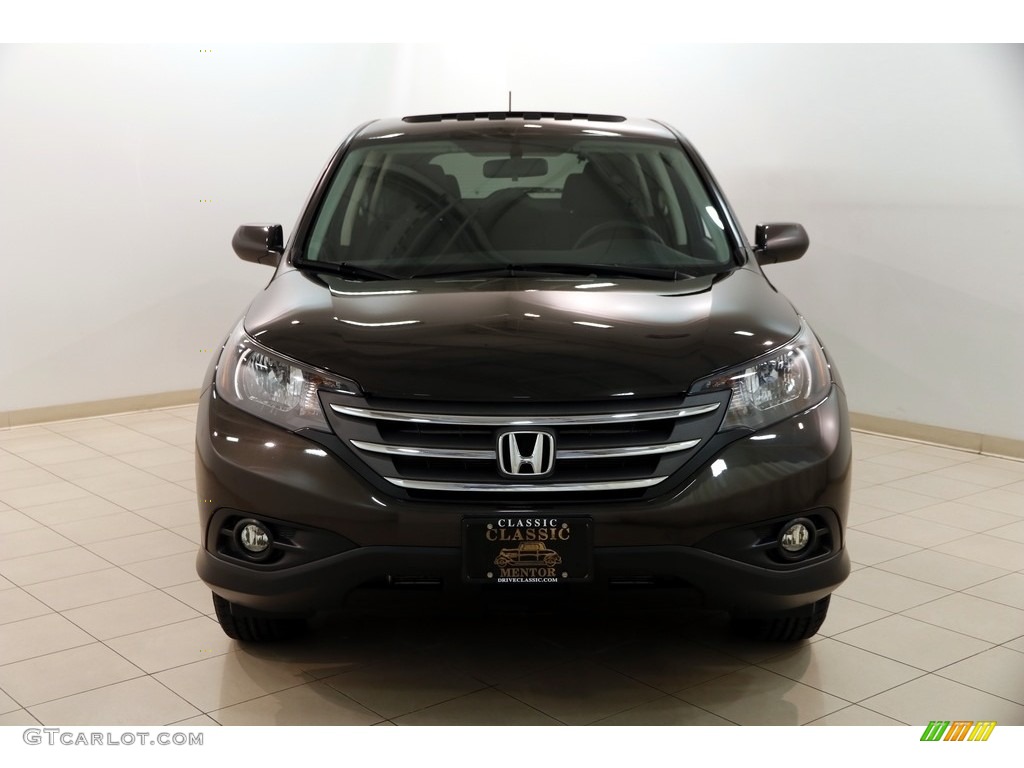 2014 CR-V EX AWD - Kona Coffee Metallic / Black photo #2