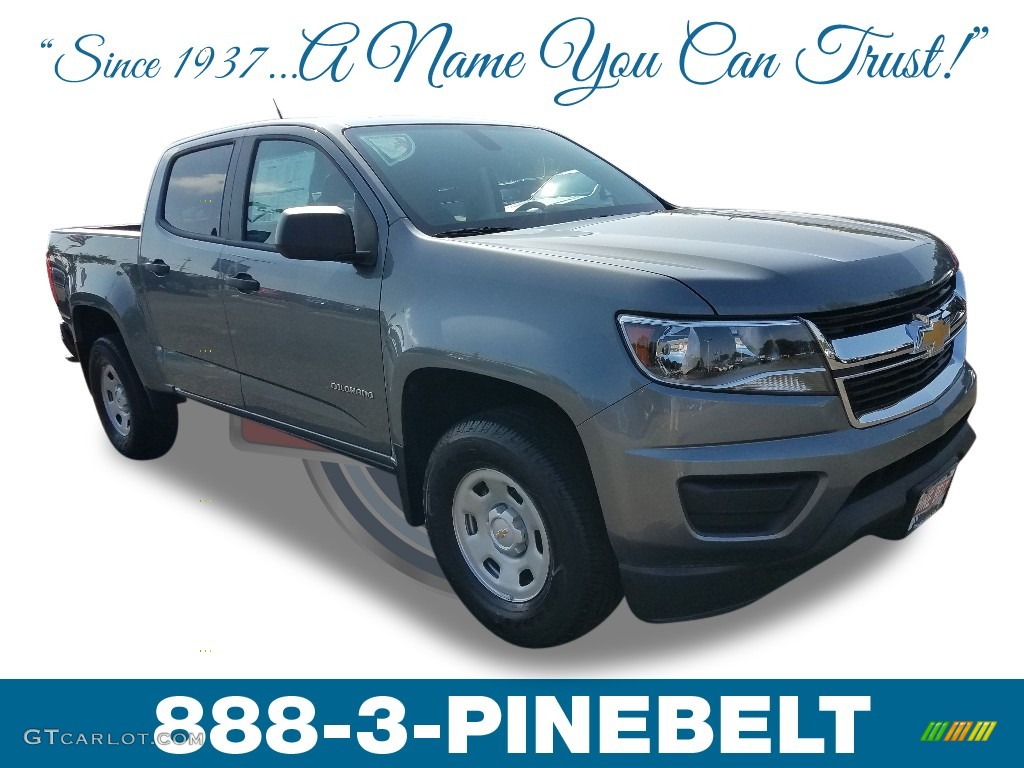 2019 Colorado WT Crew Cab - Satin Steel Metallic / Jet Black/Dark Ash photo #1