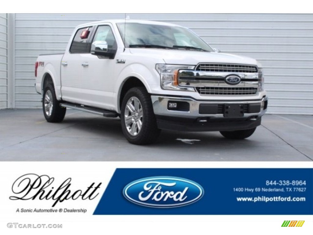 2018 F150 Lariat SuperCrew 4x4 - Oxford White / Black photo #1