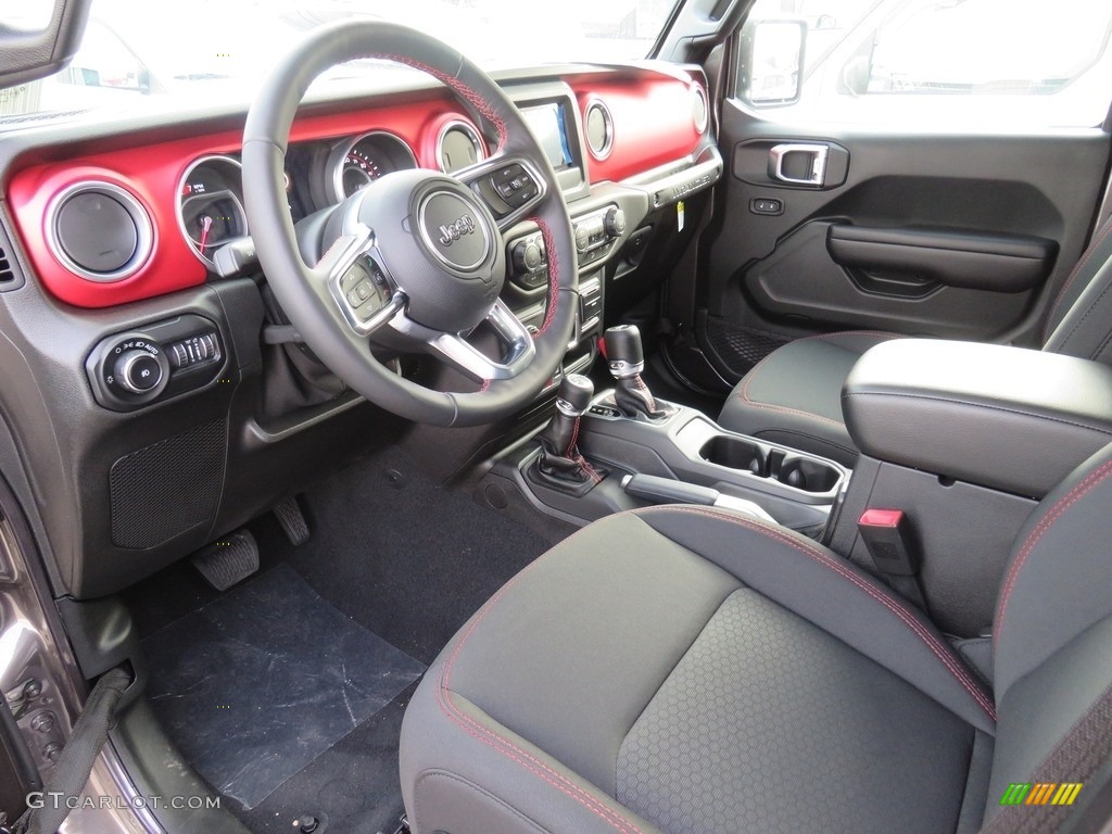 Black Interior 2018 Jeep Wrangler Unlimited Rubicon 4x4 Photo #129768437