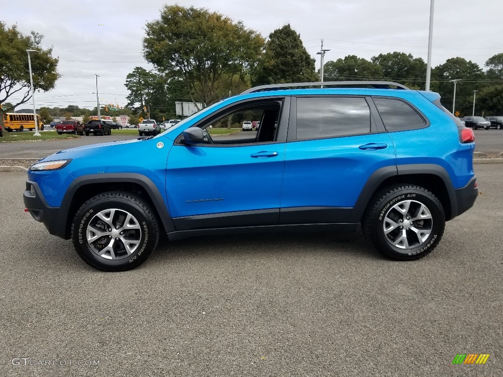 Hydro Blue Pearl 2018 Jeep Cherokee Trailhawk 4x4 Exterior Photo #129769435