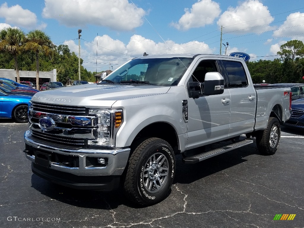 2019 F250 Super Duty Lariat Crew Cab 4x4 - Ingot Silver / Black photo #1