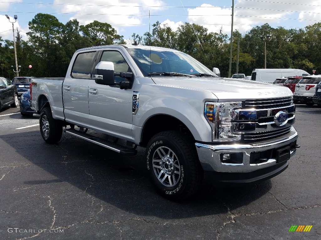 Ingot Silver 2019 Ford F250 Super Duty Lariat Crew Cab 4x4 Exterior Photo #129770091