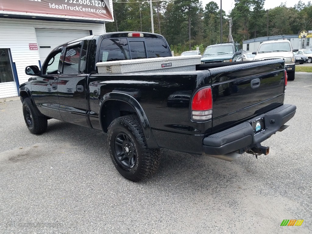 2004 Dakota SLT Quad Cab 4x4 - Black / Dark Slate Gray photo #5