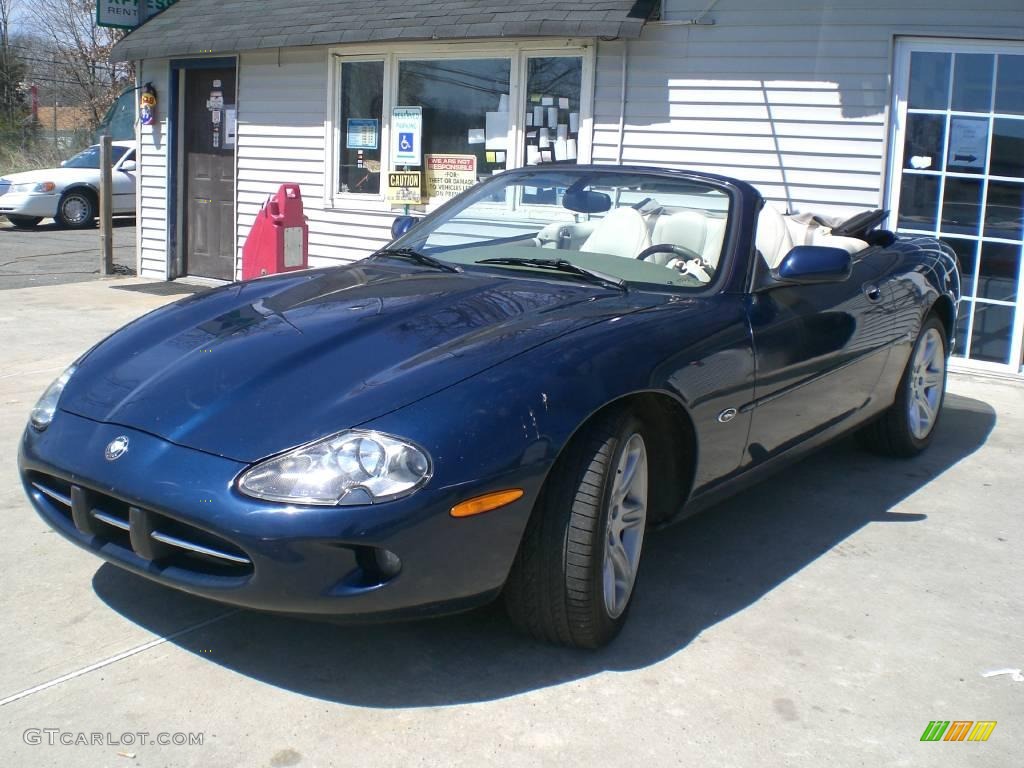 2000 XK XK8 Convertible - Sapphire Metallic / Oatmeal photo #1