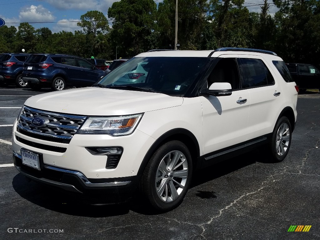 2018 Explorer Limited - White Platinum / Medium Stone photo #1