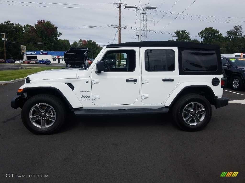 Bright White 2018 Jeep Wrangler Unlimited Sahara 4x4 Exterior Photo #129772457