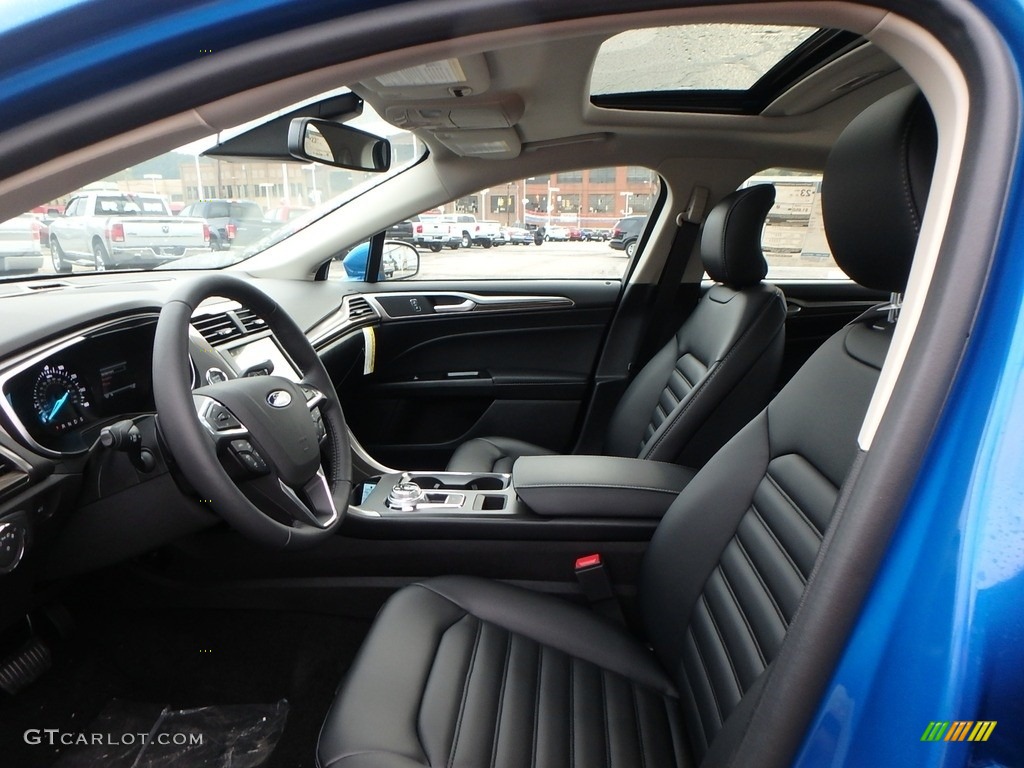 Ebony Interior 2019 Ford Fusion SEL AWD Photo #129772539