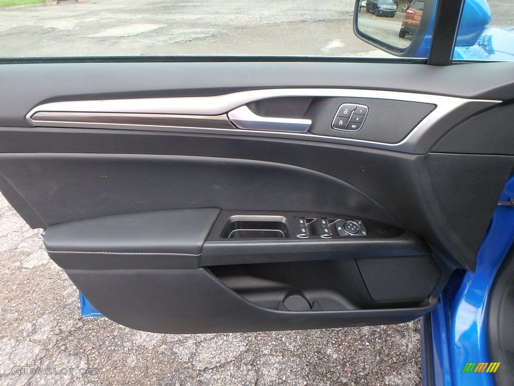 2019 Ford Fusion SEL AWD Ebony Door Panel Photo #129772638