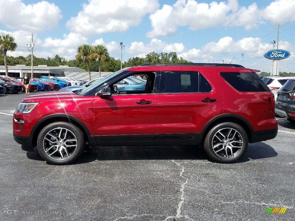 2018 Explorer Sport 4WD - Ruby Red / Ebony Black photo #2