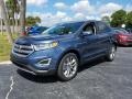 Blue 2018 Ford Edge Titanium