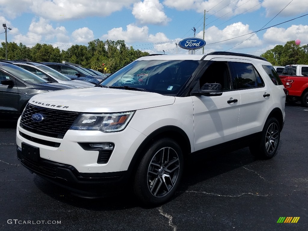 2018 Explorer Sport 4WD - White Platinum / Ebony Black photo #1