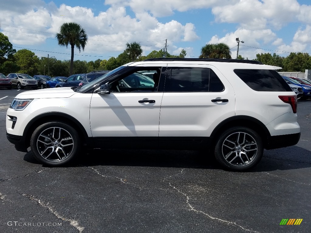 2018 Explorer Sport 4WD - White Platinum / Ebony Black photo #2