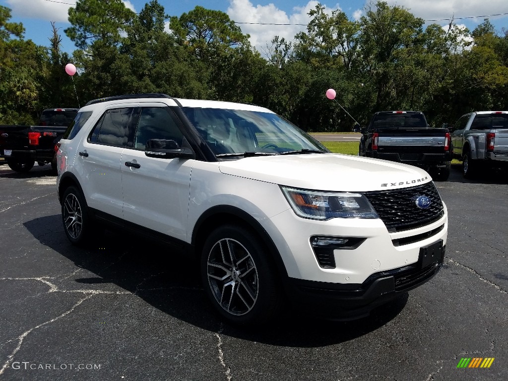 2018 Explorer Sport 4WD - White Platinum / Ebony Black photo #7