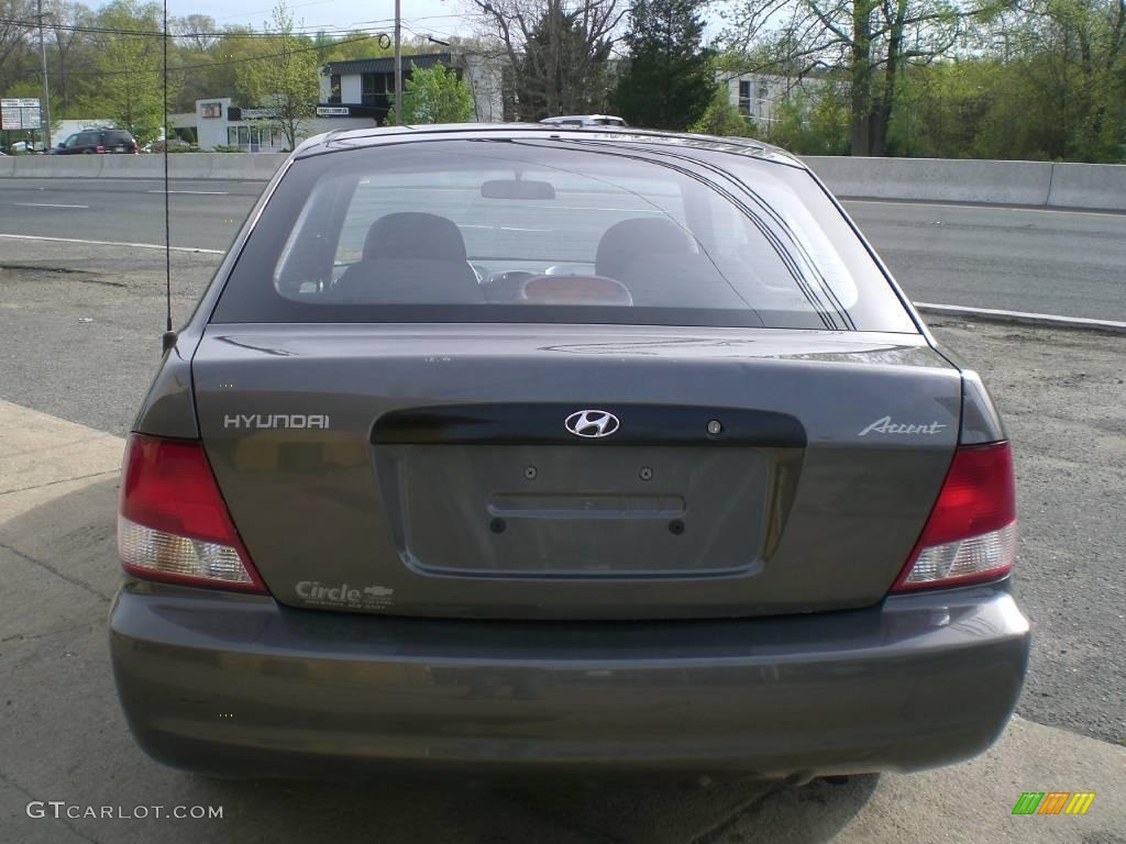 2001 Accent GS Coupe - Charcoal Gray / Gray photo #6