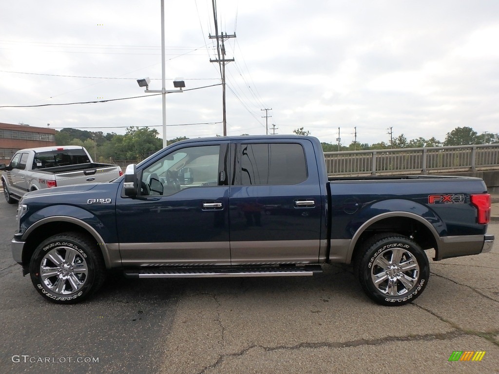 2018 F150 Lariat SuperCrew 4x4 - Blue Jeans / Light Camel photo #5