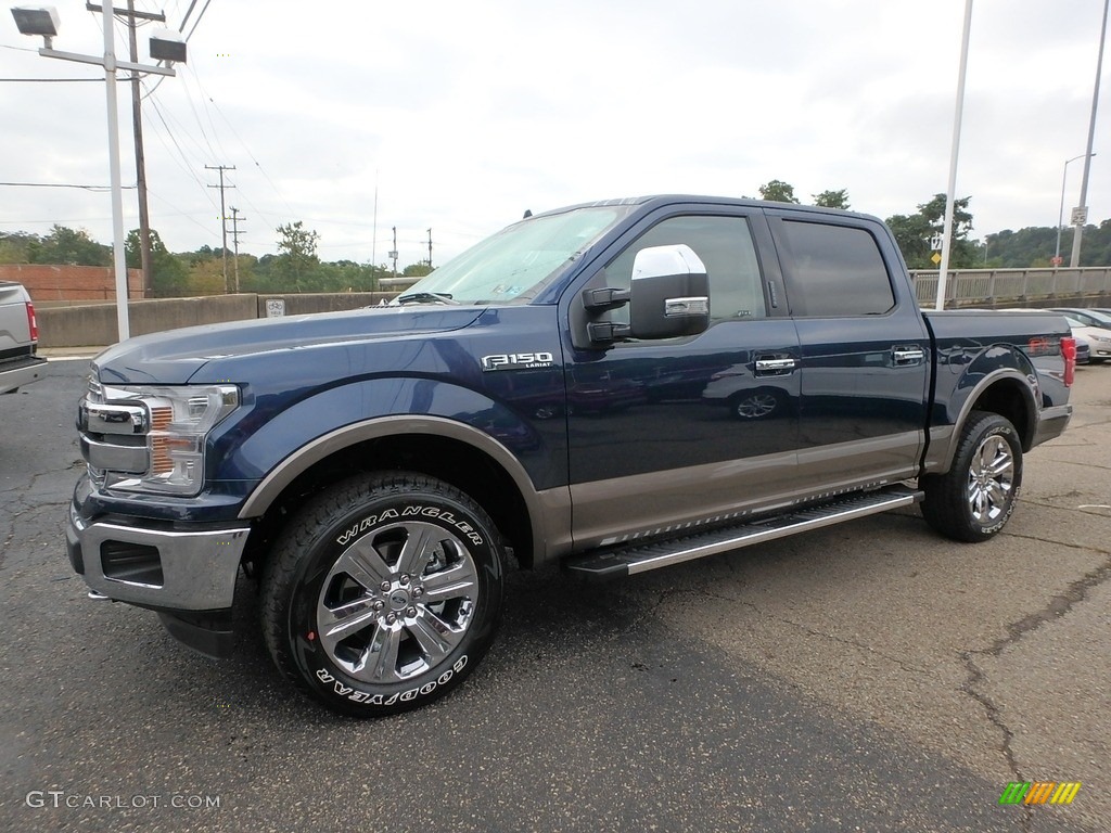 2018 F150 Lariat SuperCrew 4x4 - Blue Jeans / Light Camel photo #6